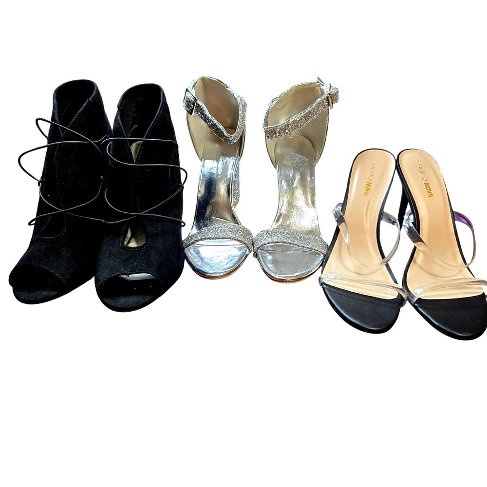 Ashely Stewart + More Size 11 Women's Open Toed Lot of 3 Pairs Bulk Shoes